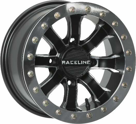RACELINE MAMBA BDLK WHEEL 12X7 4/156 4+3 (+5MM) BLK/MACHINED A7127056-43