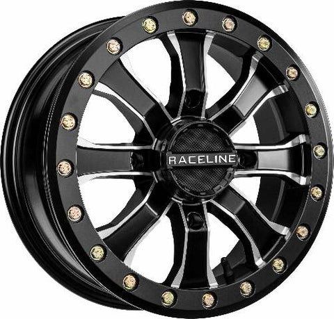 RACELINE MAMBA BDLK WHEEL 15X6 4/156 5+1 (+40MM) BLK/MACHINED A71MB-56056-51