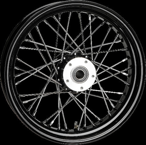 HARDDRIVE FRONT 40 SPOKE WHEEL BLACK DUAL DISC 16X3.5 1