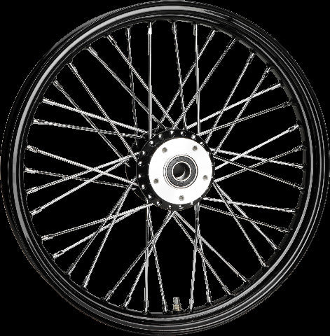 HARDDRIVE FRONT 40 SPOKE WHEEL BLACK DUAL DISC 19X2.15 3/4