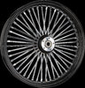 HARDDRIVE FRONT 48 SPOKE WHEEL BLACK DUAL DISC 26X3.5 25MM 08-UP 052-15542