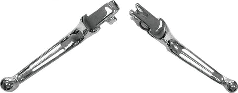 HARDDRIVE CUSTOM LEVERS 2-SLOT CHROME BIG TWIN 86-06  XL 96-03 053521