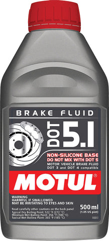 MOTUL DOT 5.1 BRAKE FLUID .5L 100951