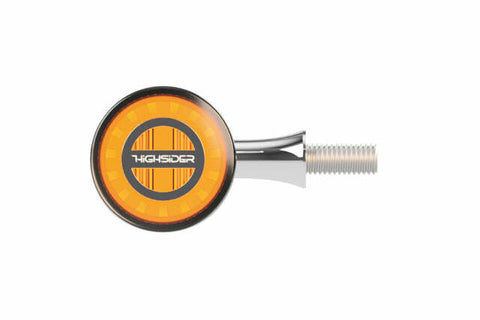 HIGHSIDER ROCKET BULLET TURN SIGNALS LED CHROME 204-347