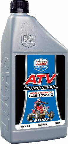 LUCAS SEMI-SYNTHETIC ATV ENGINE OIL 10W-40 QT 10720