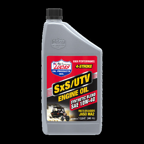 LUCAS SXS SEMI SYNTHETIC ENGINE OIL 10W40 1 QT 11196