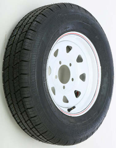 AWC TRAILER TIRE AND WHEEL ASSEMBLY WHITE TA2034512-71R175C-A