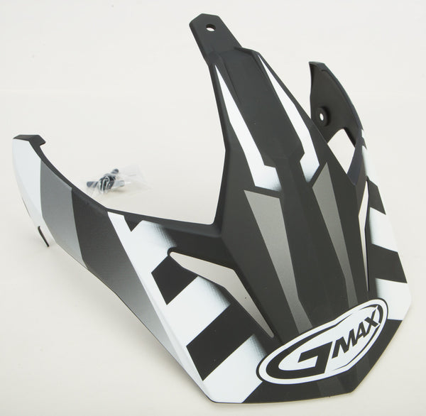 GMAX VISOR W/SCREWS TREKKA GM-11 MATTE BLACK/WHITE G011056