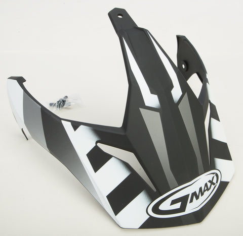 GMAX VISOR W/SCREWS TREKKA GM-11 MATTE BLACK/WHITE G011056