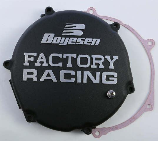 BOYESEN FACTORY RACING CLUTCH COVER BLACK CC-12AB