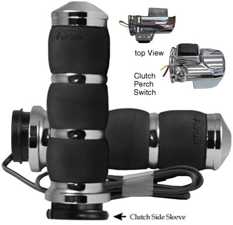 AVON AIR CUSHION FBW HEATED GRIPS 15-UP FLTR CHROME AIR-91-FLY-RH