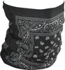 ZAN MOTLEY TUBE FLEECE LINED BLACK PAISLEY TF101