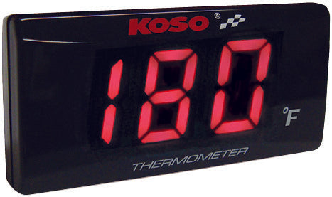 KOSO SUPER SLIM TEMPERATURE GAUGE RED DISPLAY BA024R10