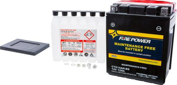 FIRE POWER BATTERY CTX14AH-BS MAINTENANCE FREE CTX14AH-BS