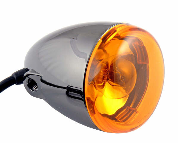 CHRIS PRODUCTS TURN SIGNAL ASSEMBLY BULLET STYLE BLACK NICKEL 8500A-BN