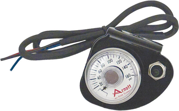 ARNOTT PRESSURE GAUGE & BRACKET W/TOGGLE SWITCH BLACK K-2637