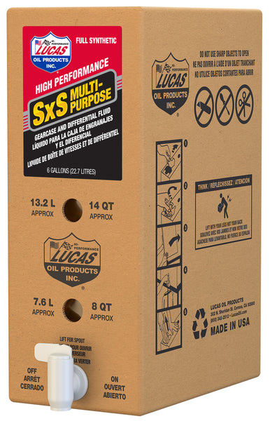 LUCAS SXS GEAR CASE OIL 6 GAL BIB 18052