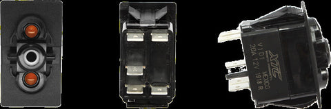 XTC POWER PRODUCTS DASH SWITCH BODY SINGLE ACC AMBER/AMBER SW11-AA000000