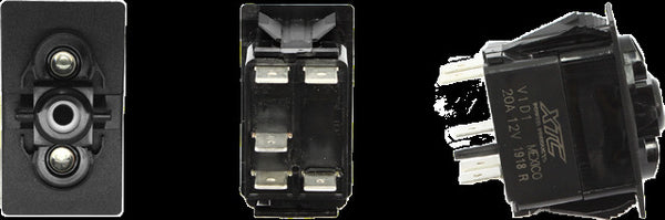 XTC POWER PRODUCTS DASH SWITCH BODY SINGLE ACC BLUE/BLUE SW11-BB000000