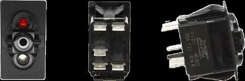 XTC POWER PRODUCTS DASH SWITCH BODY SINGLE ACC RED/BLUE SW11-RB000000
