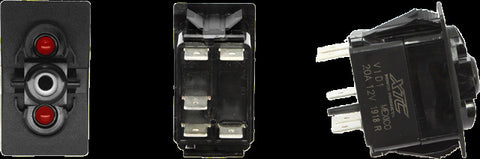 XTC POWER PRODUCTS DASH SWITCH BODY SINGLE ACC RED/RED SW11-RR000000