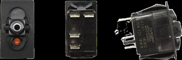 XTC POWER PRODUCTS DASH SWITCH BODY MOMENTARY AMBER BOTTOM SW12-NA000000