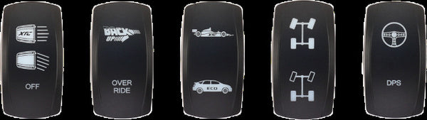 XTC POWER PRODUCTS DASH SWITCH ROCKER FACES 5/PK X3 REPLACEMENT SW00-001000X3