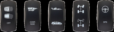 XTC POWER PRODUCTS DASH SWITCH ROCKER FACES 5/PK X3 REPLACEMENT SW00-001000X3