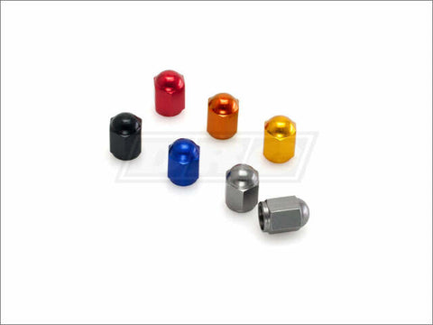 DRC ALUMINUM VALVE CAPS 2PK ORANGE D58-03-107