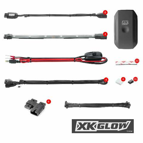 XK GLOW STANDARD ACCENT LIGHT APP KIT 12PC KS-MOTO-STANDARD