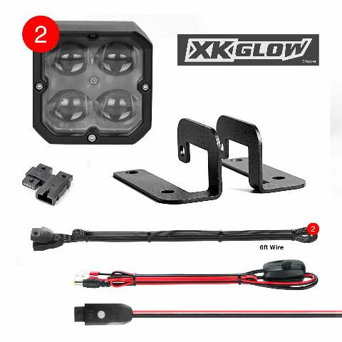 XK GLOW 20W RGB POD LIGHTS FOG BEAM PR XK065001-FO-KIT