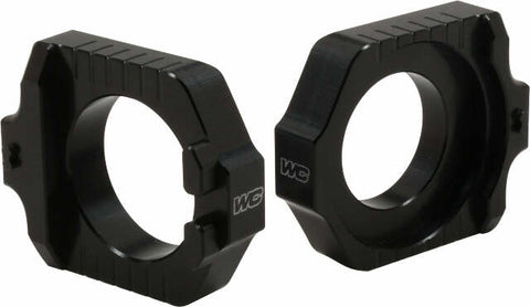 WORKS AXLE BLOCKS ELITE KTM/HUS BLACK 17-260