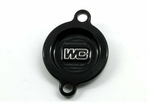 WORKS OIL FILTER COVER BLACK KTM/HUS/GAS 27-100