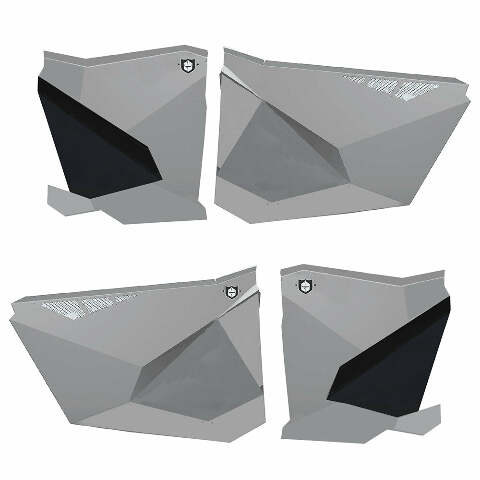PRO ARMOR TRADITIONAL HALF DOORS SPARKLE SILVER METALLIC P1910D003SSM