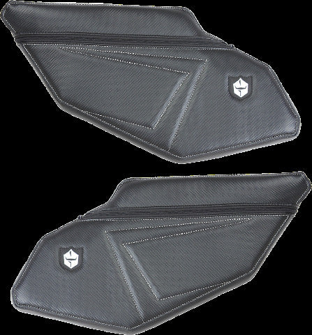 PRO ARMOR STOCK REAR DOOR KNEE PADS WITH STORAGE WHITE STITCHING P P1910Y331WH