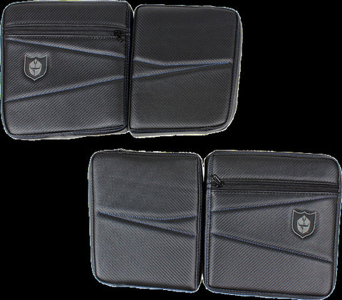 PRO ARMOR REAR DOOR KNEE PADS WITH STORAGE BLUE STITCHING P144054BU