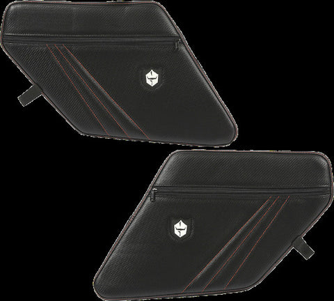 PRO ARMOR REAR STOCK DOOR KNEE PADS WITH STORAGE ORANGE STITCHING P144Y327OR