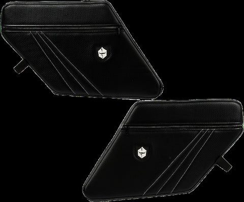 PRO ARMOR REAR STOCK DOOR KNEE PADS WITH STORAGE WHITE STITCHING P144Y327WH