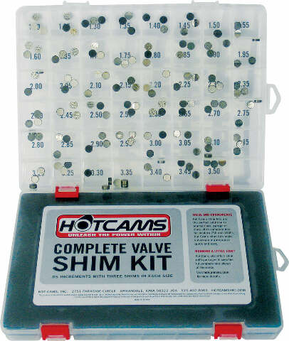 HOT CAMS VALVE SHIM KIT 141PC HON/KAW/SUZ/YAM HCSHIM02
