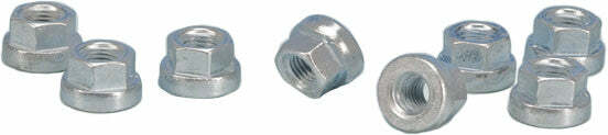 JAMES GASKETS GASKET NUT CHR EXHAUST MOUNT EVO/TWIN CAM 4/PK 65324-83-N2