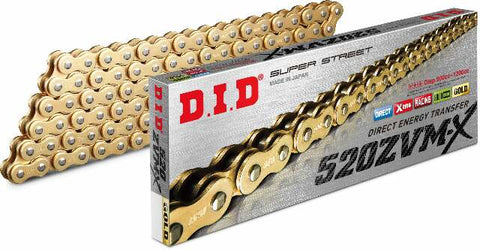 D.I.D SUPER STREET 520ZVMXG-100L X-RING ZVMX SERIES GOLD 520ZVMXG100Z