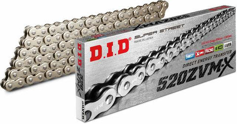 D.I.D SUPER STREET 520ZVMXS-110L X-RING CHAIN NICKEL 520ZVMXS110Z
