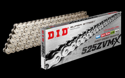 D.I.D SUPER STREET 525ZVMXS-100L X-RING CHAIN NICKEL 525ZVMXS100Z
