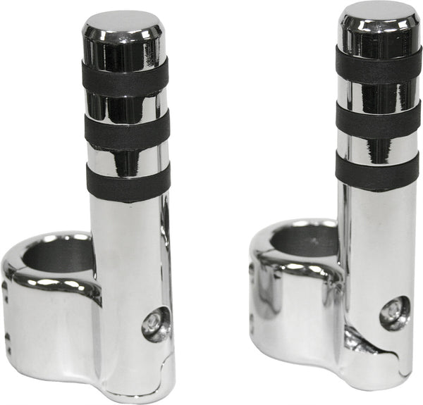 LINDBY CLAMP-ON PEGS CHR W/ WIDE O RING FOR 1 1/2