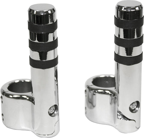 LINDBY CLAMP-ON PEGS CHR W/ WIDE O RING FOR 1 1/2