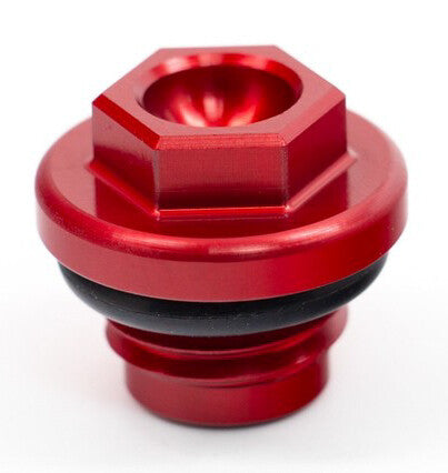 WORKS OIL FILLER PLUG RED 24-077
