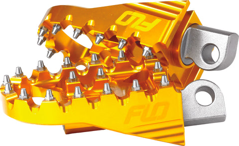 FLO MOTORSPORTS MOTO STYLE FOOTPEG SET GOLD 2