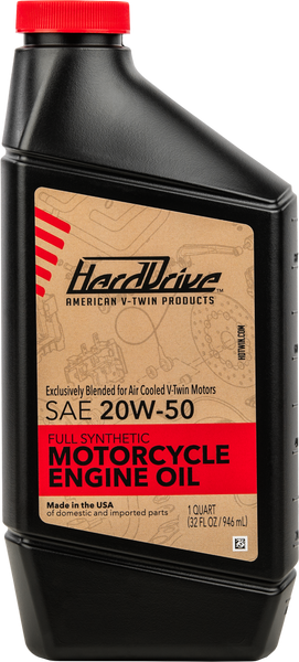 HARDDRIVE FULL SYNTHETIC ENGINE OIL 20W-50 1QT 198502