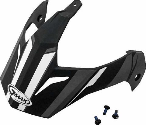 GMAX VISOR VERTICAL MATTE BLACK DARK SILVER W/SCREW GM-11 G011088