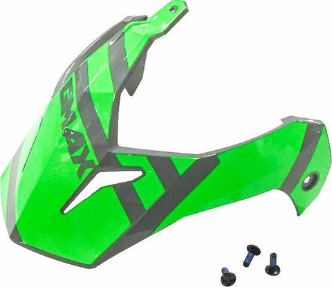 GMAX VISOR W/SCREWS TRAPPER GREY/NEON GREEN GM-11S G011102